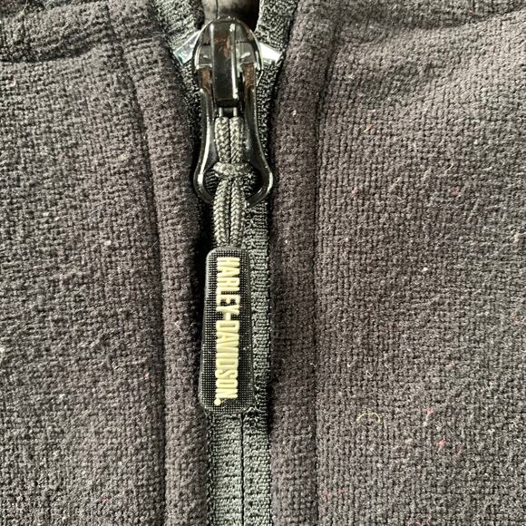 Harley Davidson Jacket Mens XL Fleece Hooded HD Motorcycles Eagle Logo Zip Coat - Picture 8 of 16
